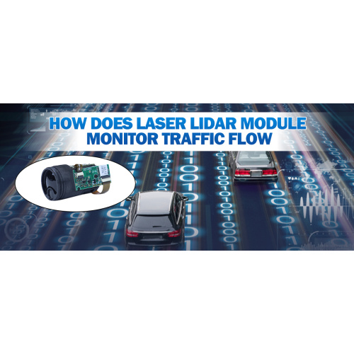 Como o sensor de distância a laser monitora o fluxo de tráfego?