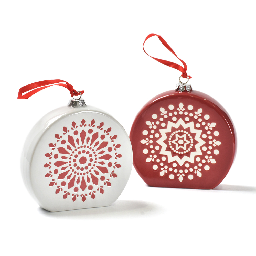 Partihandel Xmas Tree Decorations Ornament Ceramic Christmas Ornament