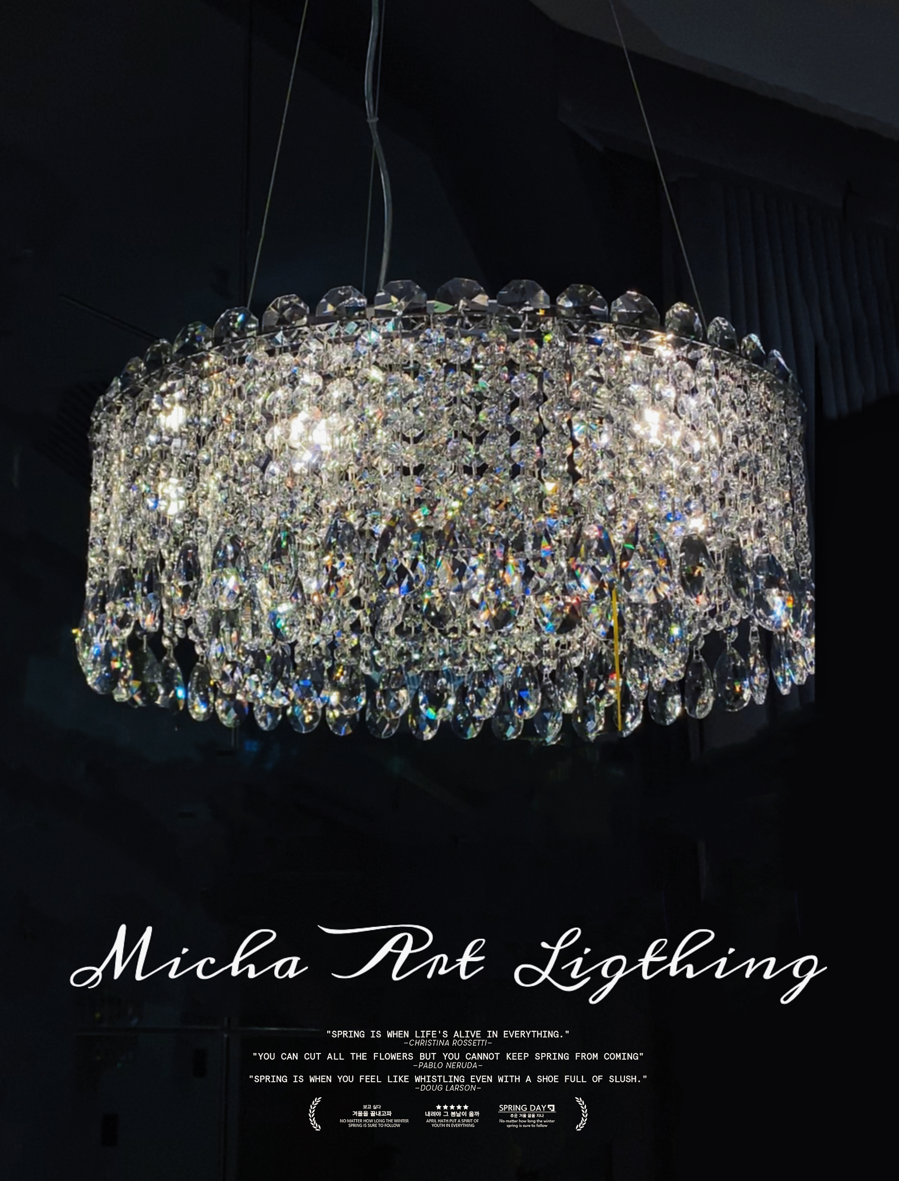 Crystal ceiling light