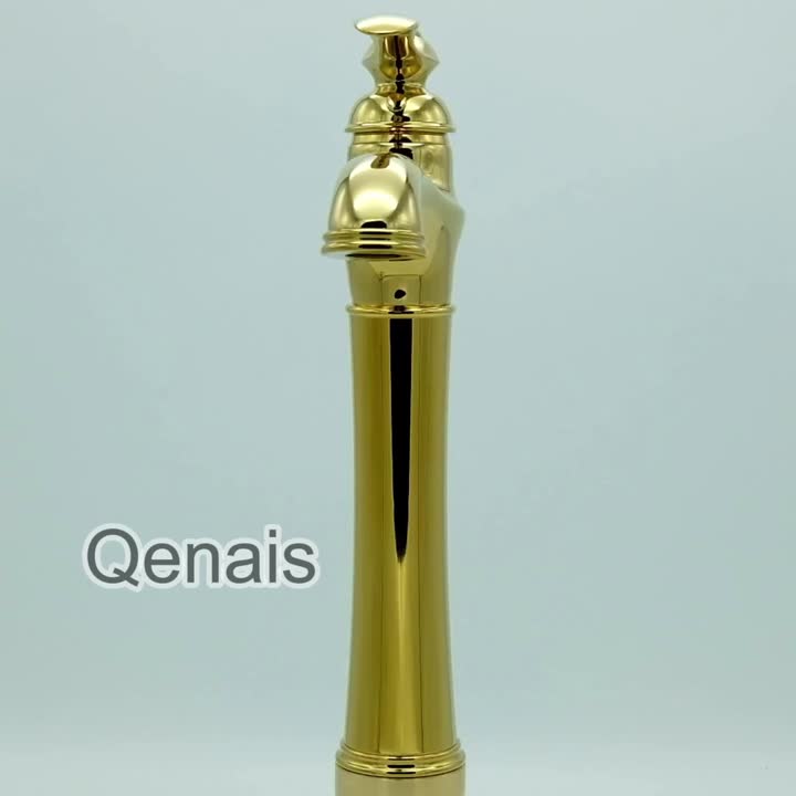 Brass Gold Single Hole Basin Faucet