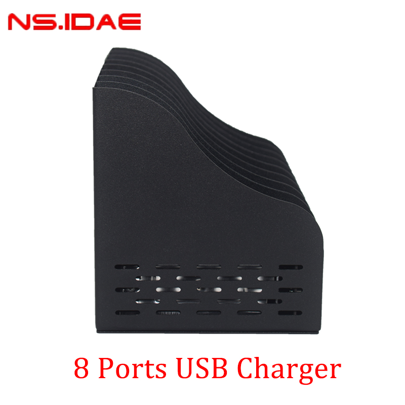 8-port smart USB charger on the left 8-port smart USB charger on the left