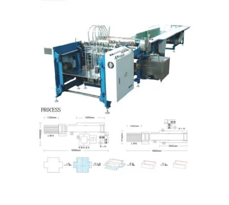 Automático alimentación de papel de pegamento frío aplicador aplicador hot hot gague de pegamento adhesivo spreader de papel pegado de papel rígido maquinada de caja rígida