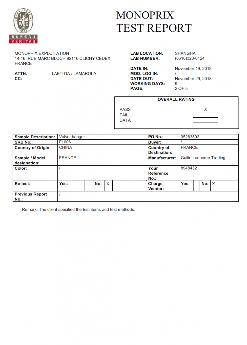 AZO TEST REPORT