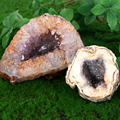 批发天然晶体工艺粗糙的Geode Druzy透明石英玛瑙Geode用于装饰1