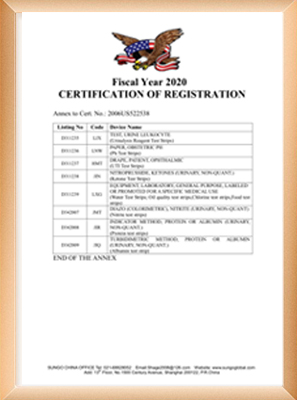 Certificate of registeration