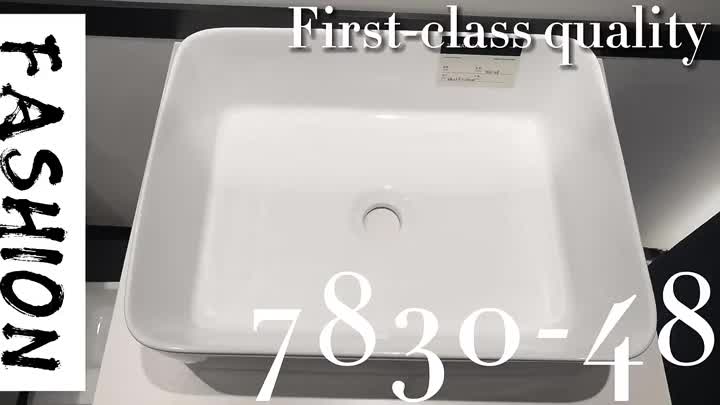 thin side vessel ceramic bath wash basin 7830-48