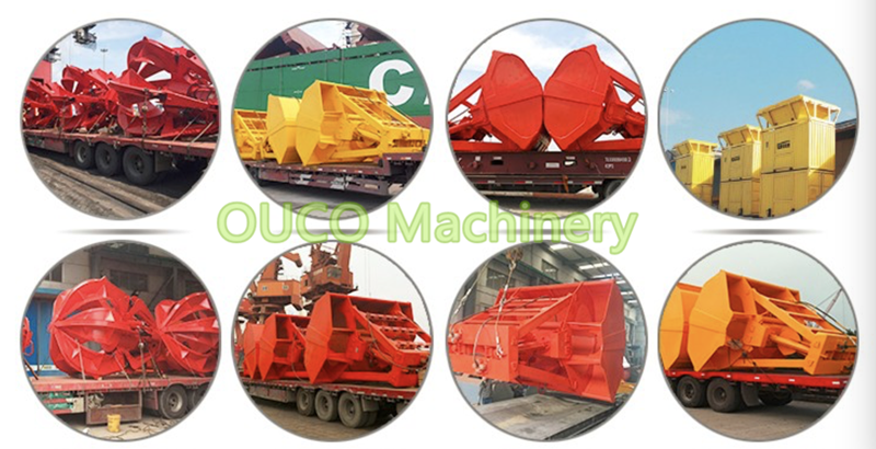 OUCO 12 Cubic Clamshell Grab Radio Remote Remote Control Marine Ship Crane Grab Manufaction