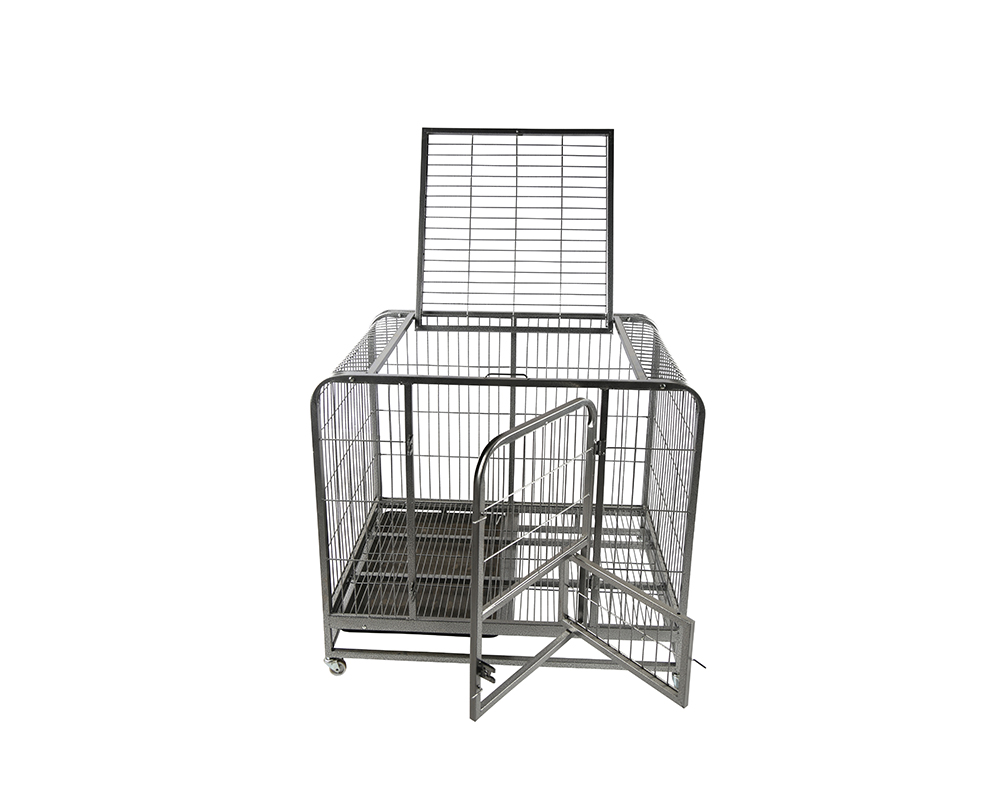 Rostfreier Vierkantrohr-Haustier-Hundekäfig Rustproof Square Tube Pet Dog Cage