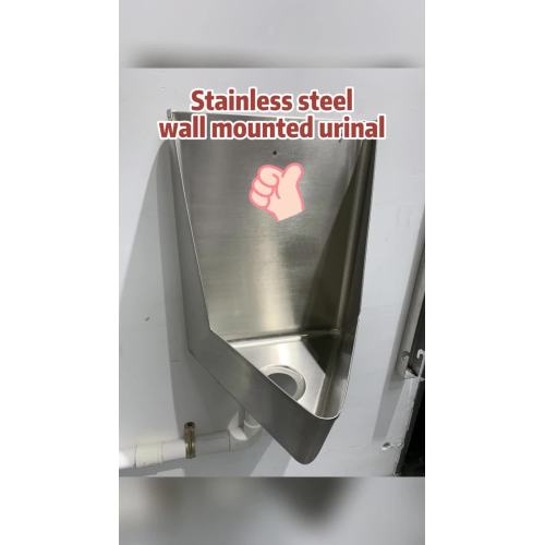 wall hung stainless steel urinal