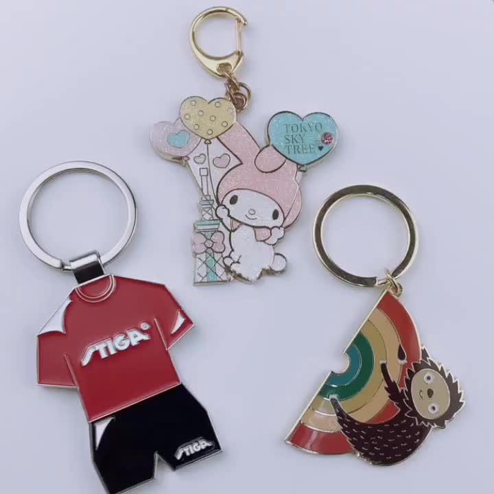 Keychain en émail en émail en métal de vacances