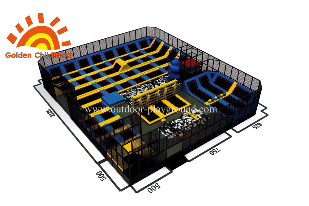 Trampoline Park With High Tube For Children