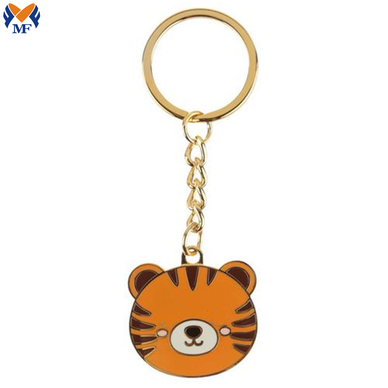 Tiger Enamel Keychain