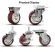 Purpil Red Light-Duty Polyurethane Caster med broms