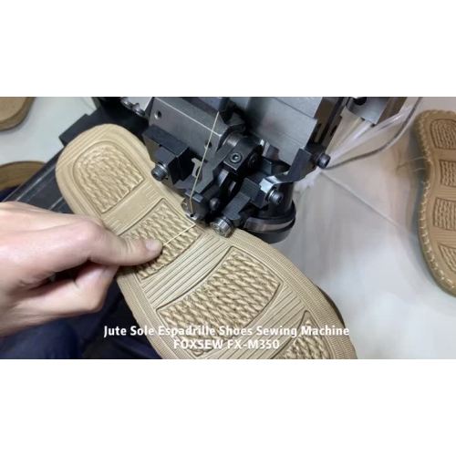 Máquina de coser zapatos de alpargatas con suela de yute