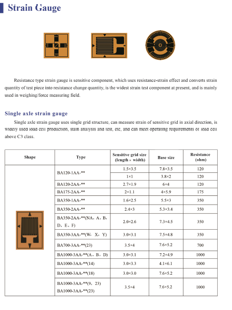 strain gauge list 1