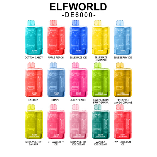 ElfWorld DE6000 Puffs Disposable Vape