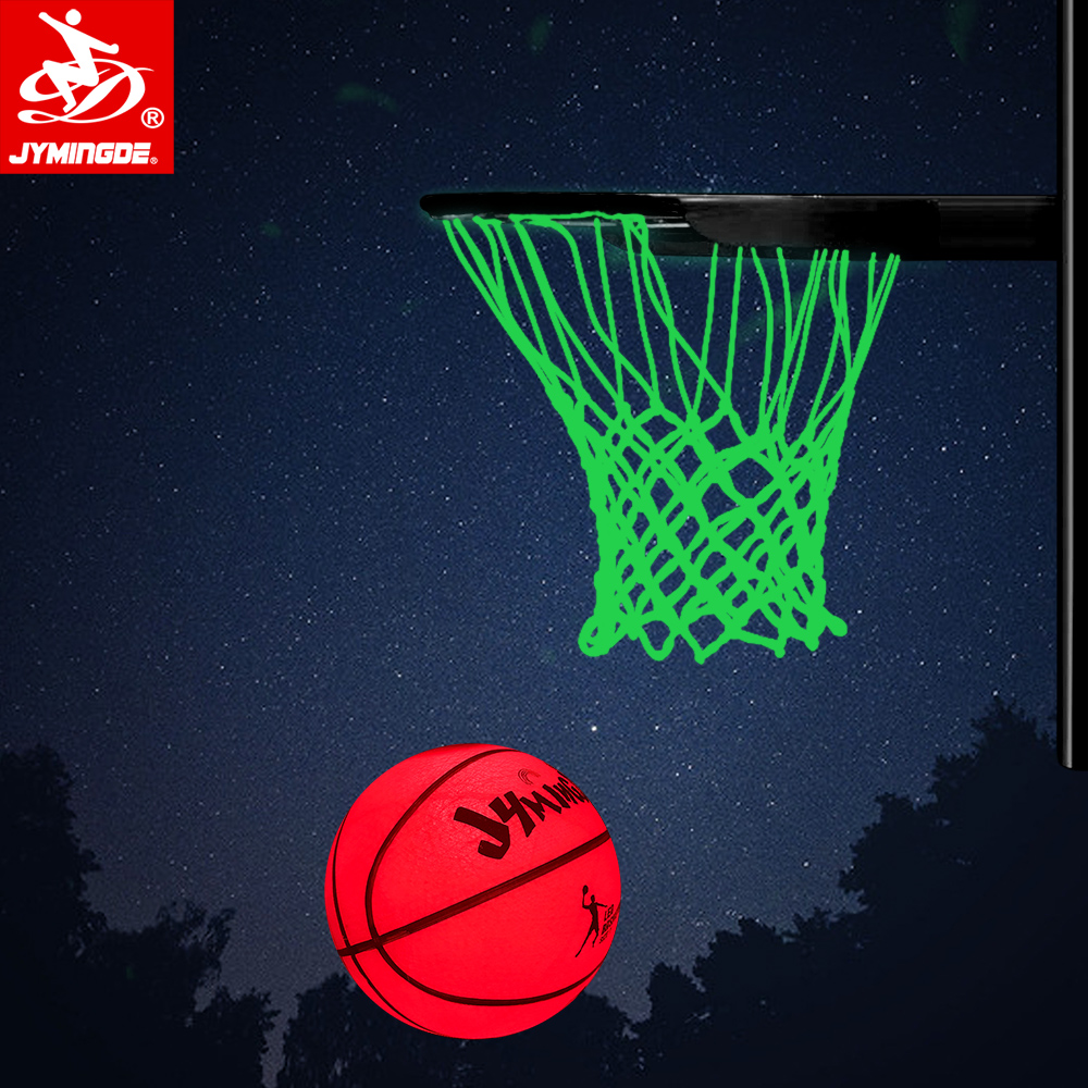 Luminous outdoor indoor light up glow in the dark nylon basketball net1