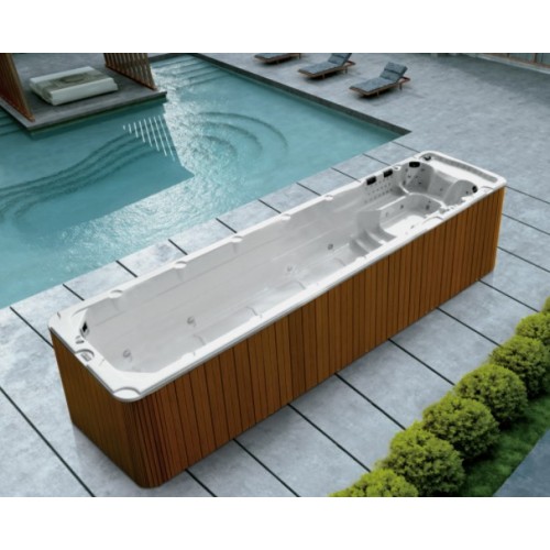 Backyard Inground Swim Spa Bacyard hot tub outdoor long swimmimg pool