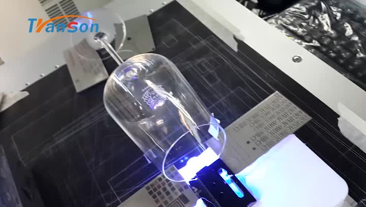 01 UV laser marking machine mark on glass cup