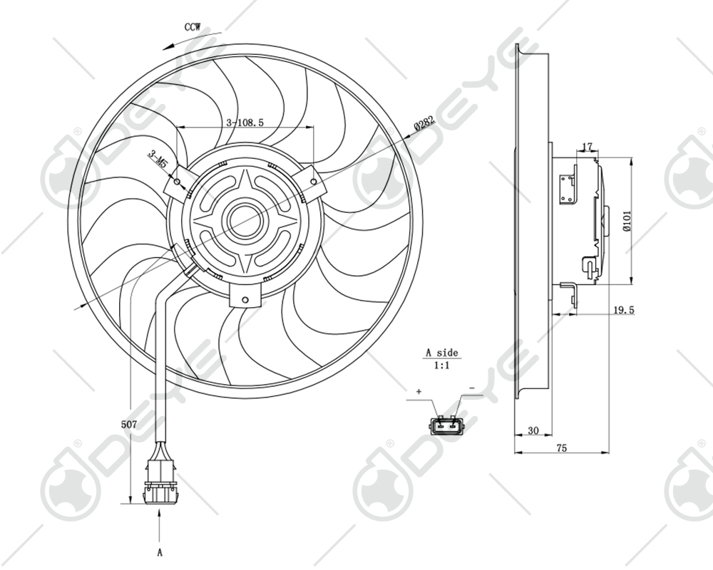 701959455AM 701959455C car cooling fan for VW TRANSPORTER VW EUROVAN