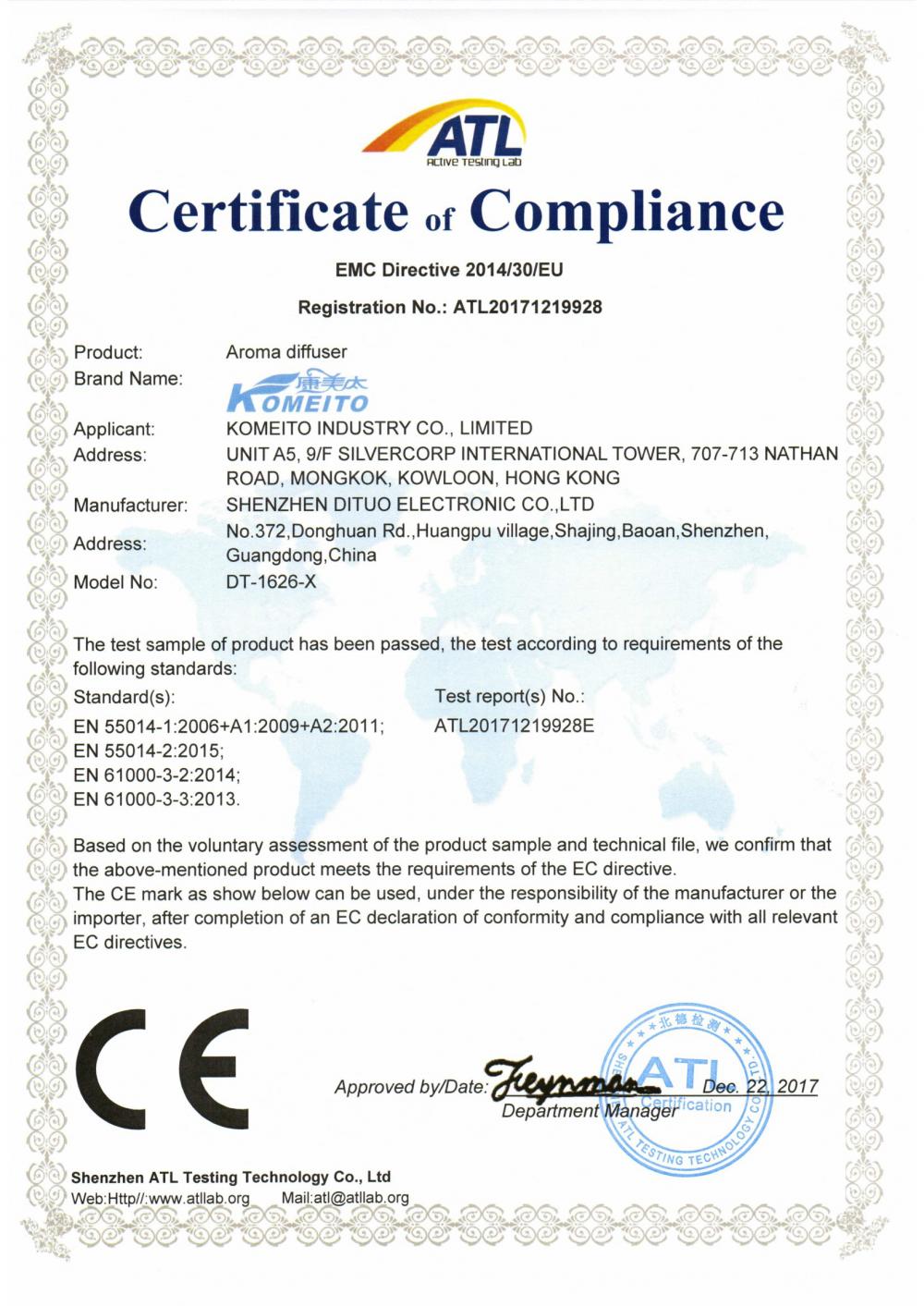 Certificate of Compliance