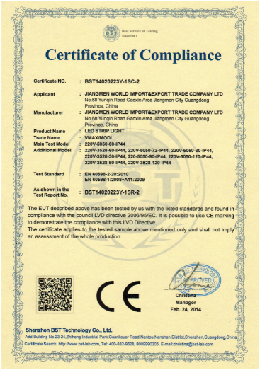  Certificate of Compliance