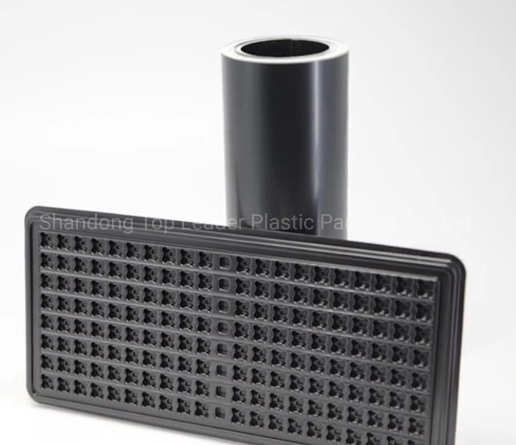 Antistatic Coating or Icp Coating Conductive Glossy Black Color PS Polystyrene Sheet Conductive Polycarbonate Black Film for Thermoforming Trays