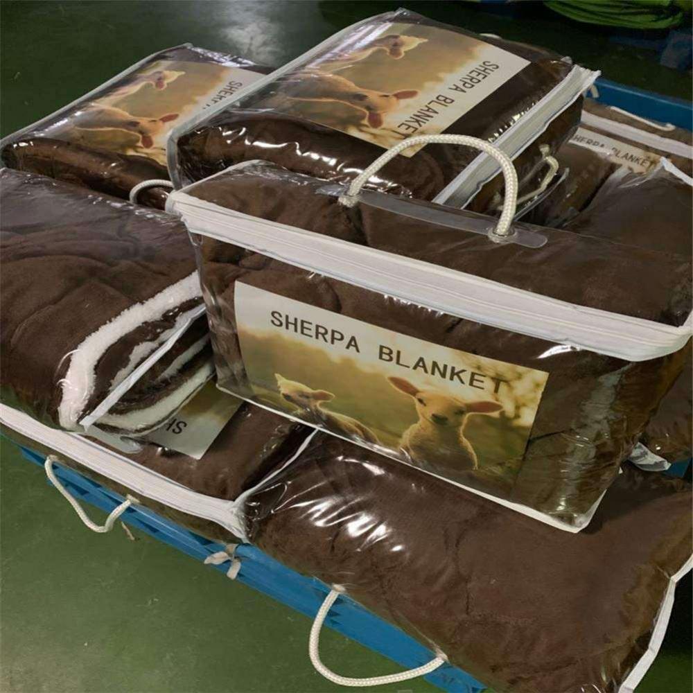 Flannel Sherpa Fleece Throw Blanket