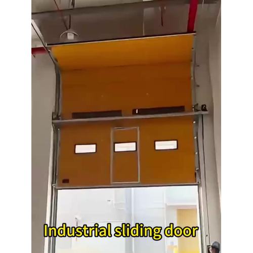 industrial sliding door with window