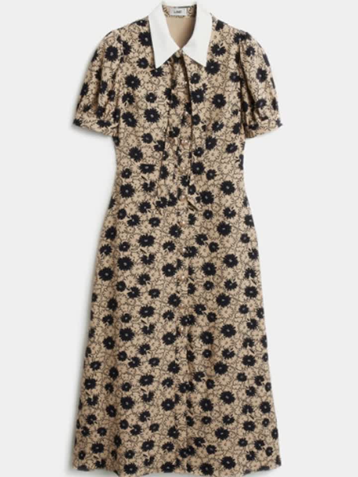 100% Poly Polo Daisy Print Dress