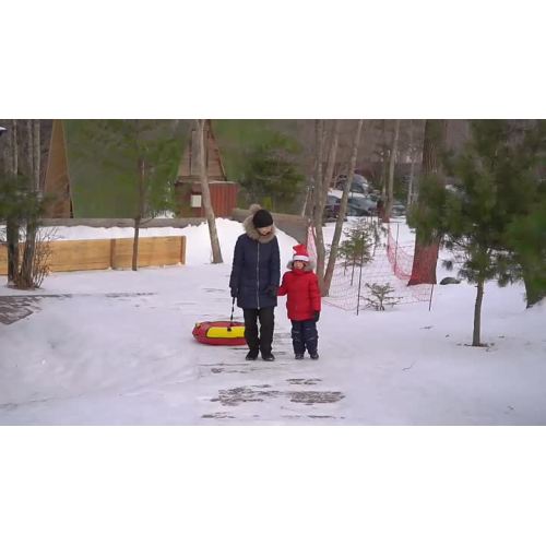 Snow Tube Musim Sejuk Pesawat Ski Kulung dengan Pemegang Tahan Lama Dewasa Snow Tube Ski menebal salji luncur terapung