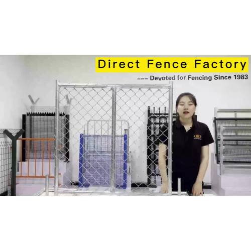 Wholesale heavy duty hot dipped galvanized 6x12 chain link mesh temporary fence with doors1