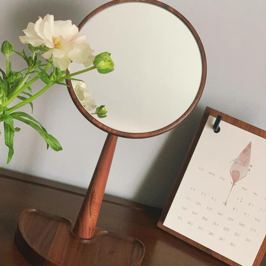 Spiegel Schminktisch aus Holz wooden mirror dressing table