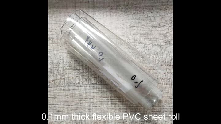 7 28 Rollo de PVC flexible de 0.1 mm de espesor