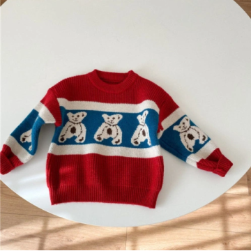 Seasonal Wearing Occasions and Styling for Cartoon Boy Sweater, Girl Knitted Sweater, and Children's Coat