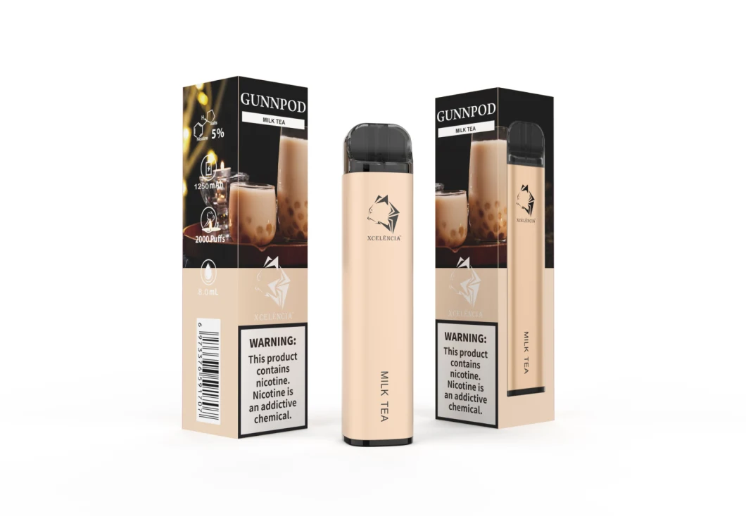 Gunnpod Meyve Aromalı Vaporizador Sigara E-Sigara 2000 Puffs Tek Kullanımlık Vape Buharlaştırıcı