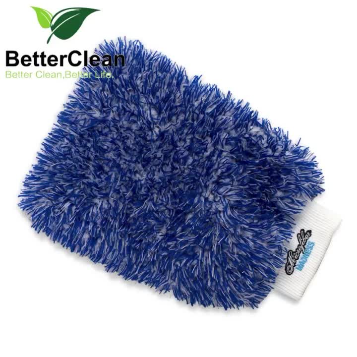 Microfiber car washing glove