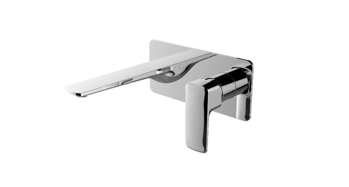 Wall concealed basin mixer