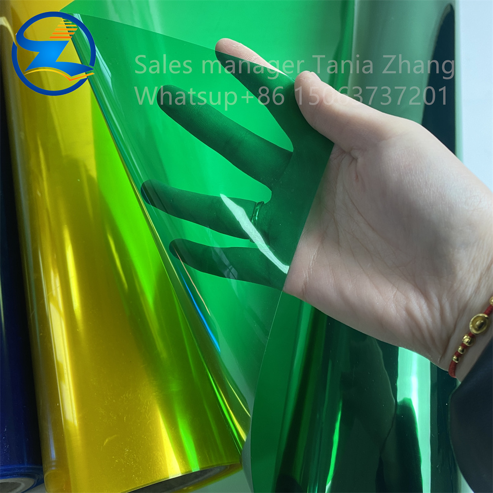 Glossy color translucent PVC film2