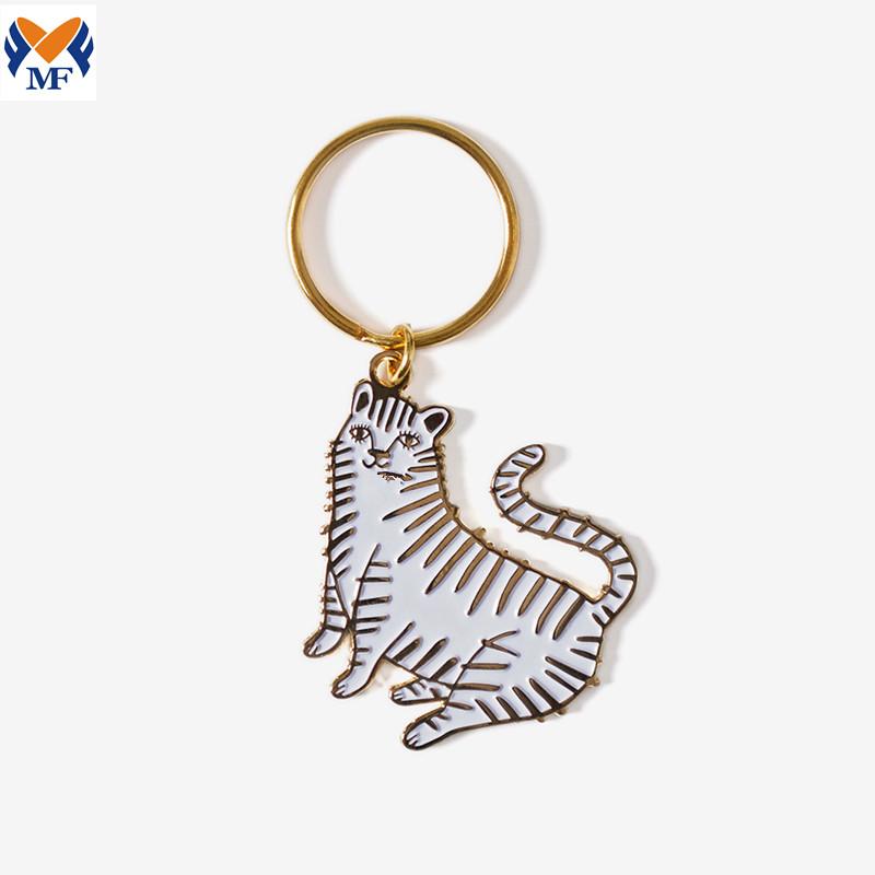 Metal Tiger Keychain