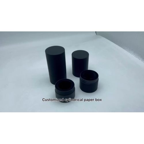 black cylindrical box for perfume