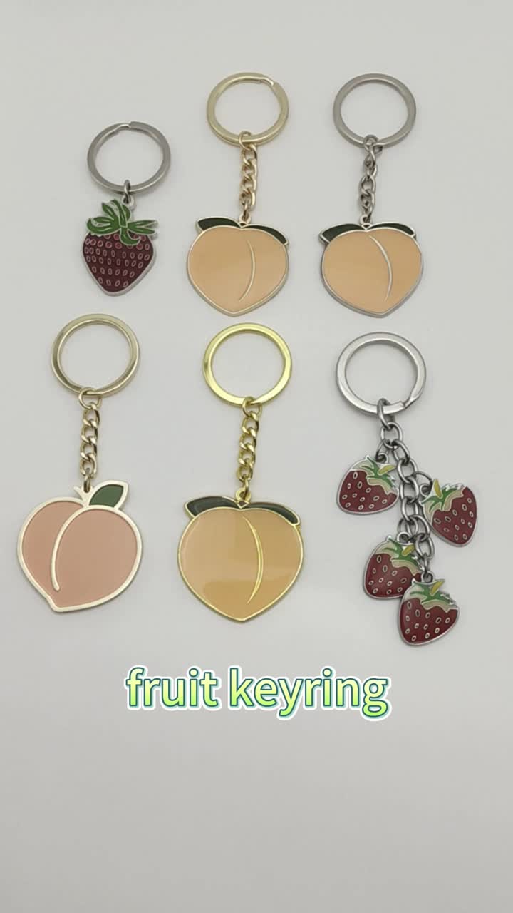 metalen fruitsleutelhanger