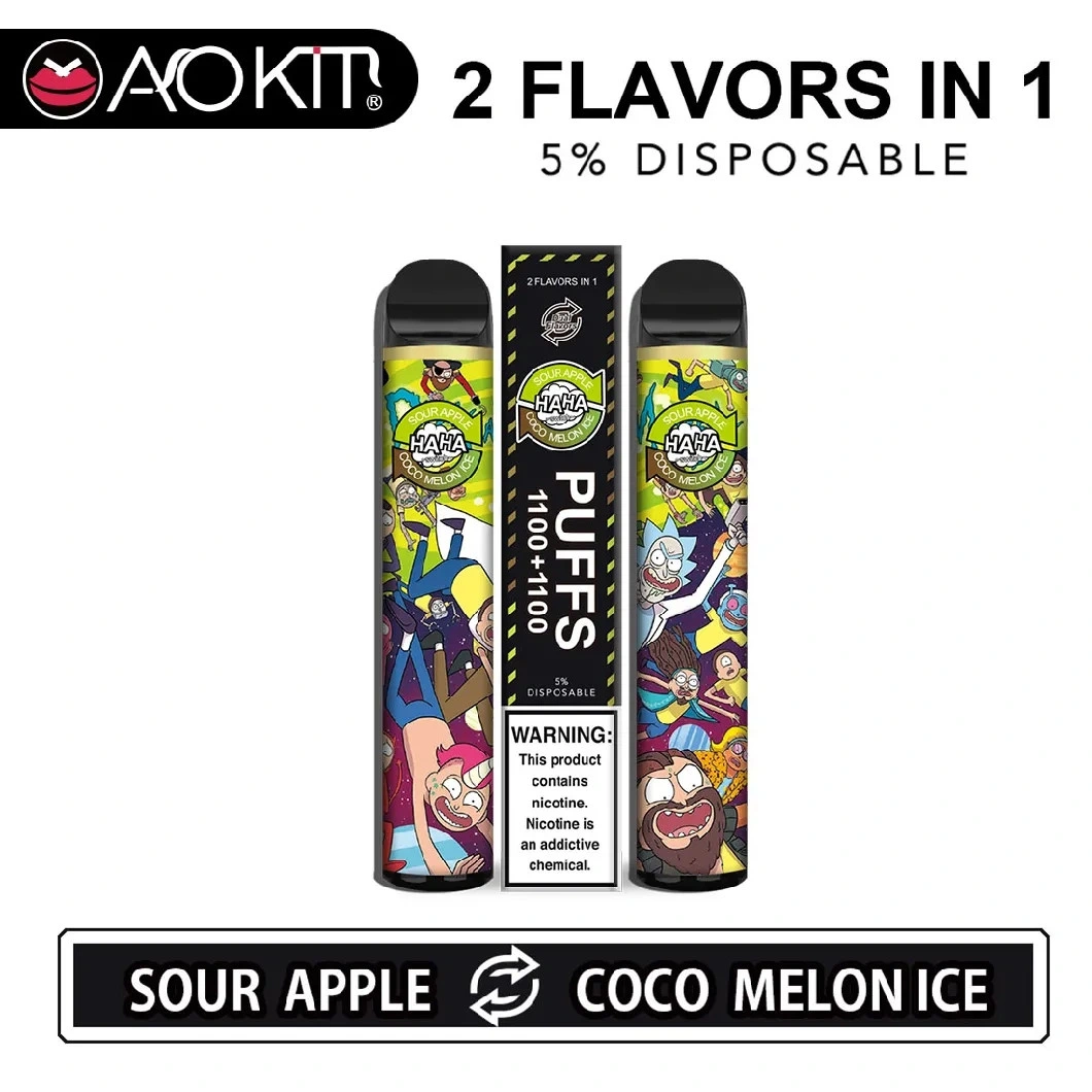 Hot Vendas na Austrália / Russia / América / Europa 2200puff Withdouble Flavors Atacado Ecig Vaporizador descartável Vape Pen