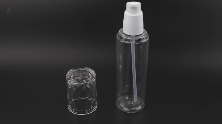 ダイヤモンドキャッププラスチック包装ボトル
