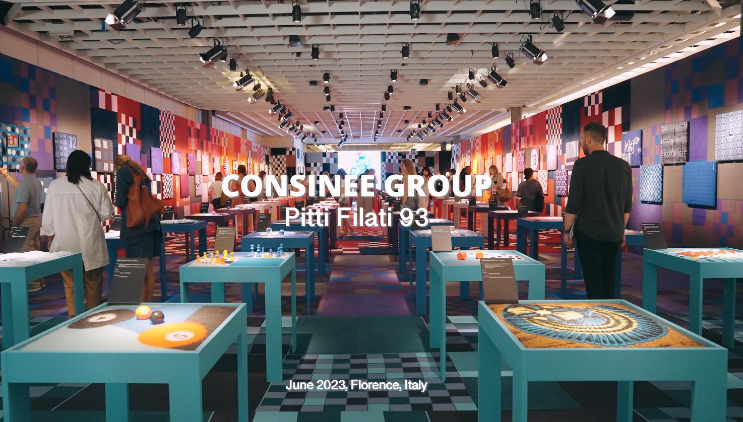 Consinee Woon de 93e Pitti Immagine Filati bij