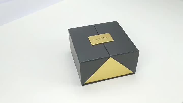 luxury oil glass packging paper gift box