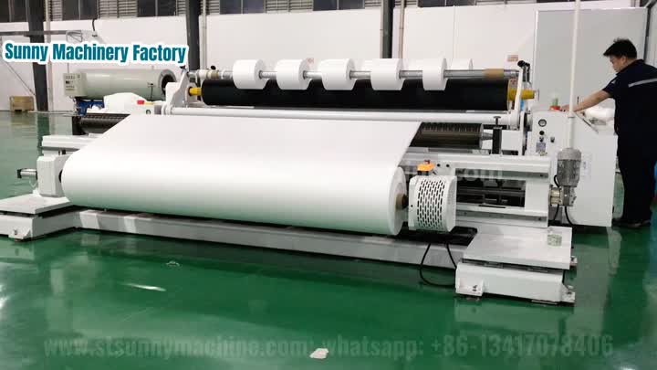 meltblown fabric slitting machine.mp4