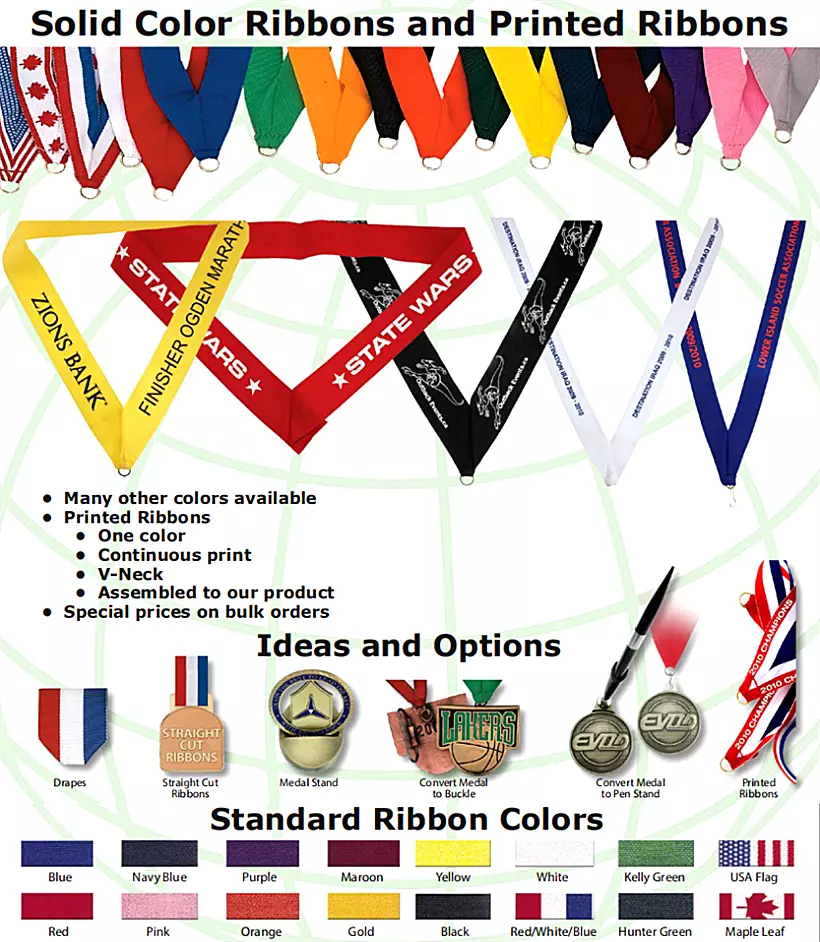 Custom Design Ribbons For Color And Printed