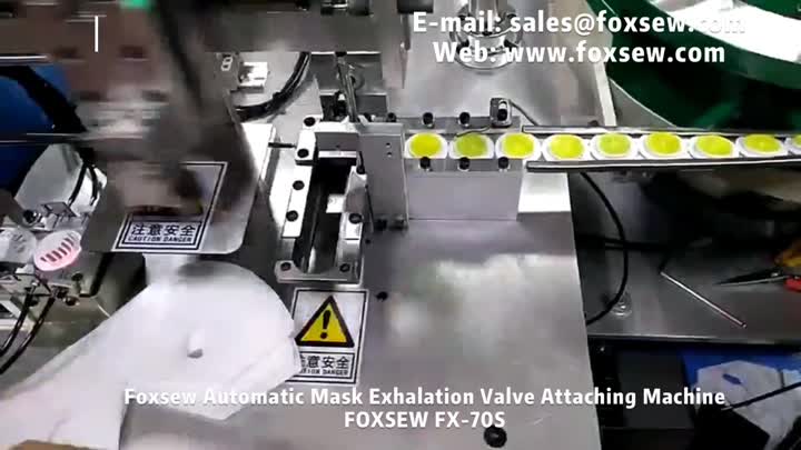 Máquina automática de conexión de válvula de exhalación de máscara