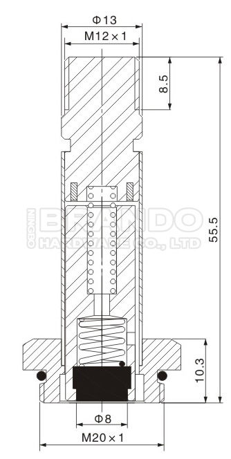 2/2 Way NC M20 Auto Drain Solenoid Valve Stem Armature Plunger 1